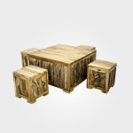 Rome Natural Teak Wood Coffee Table