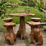 Dortmund Teak Root Bar Table