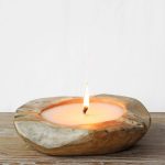 Lyon Teak Wood Candle Plate (S)