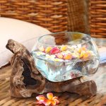 Milan Teak Root Glass Bowl
