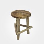 Poznan Teak Wood Stool